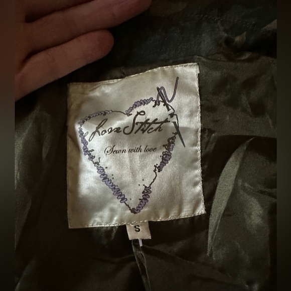 EUC Love Stitch Lined Camouflage Jacket/Blazer with embroidered design. Sz Small - Picture 14 of 16